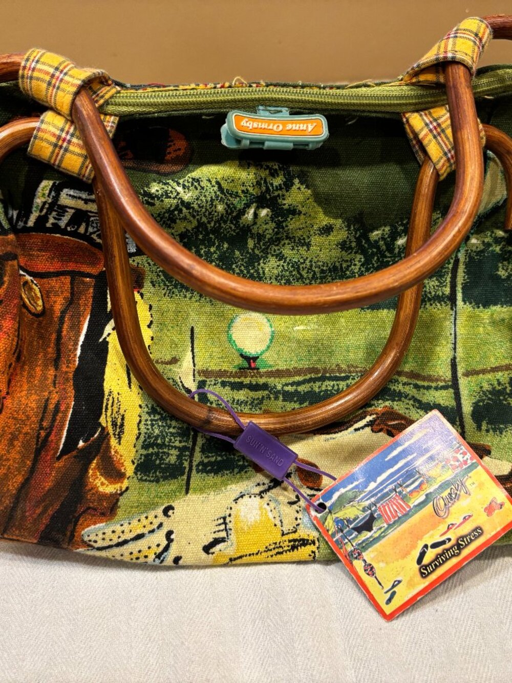 NWT Anne Ormsby Golf Sand and Sun Tote Bag